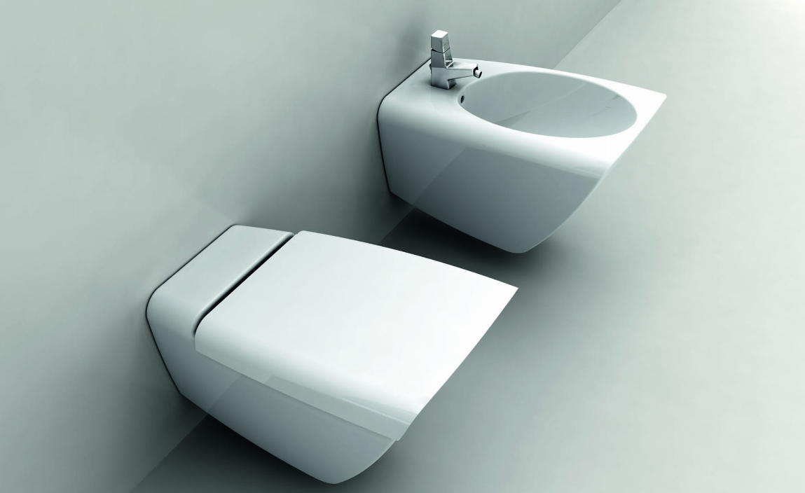 Bateria bidetowa stojąca niska